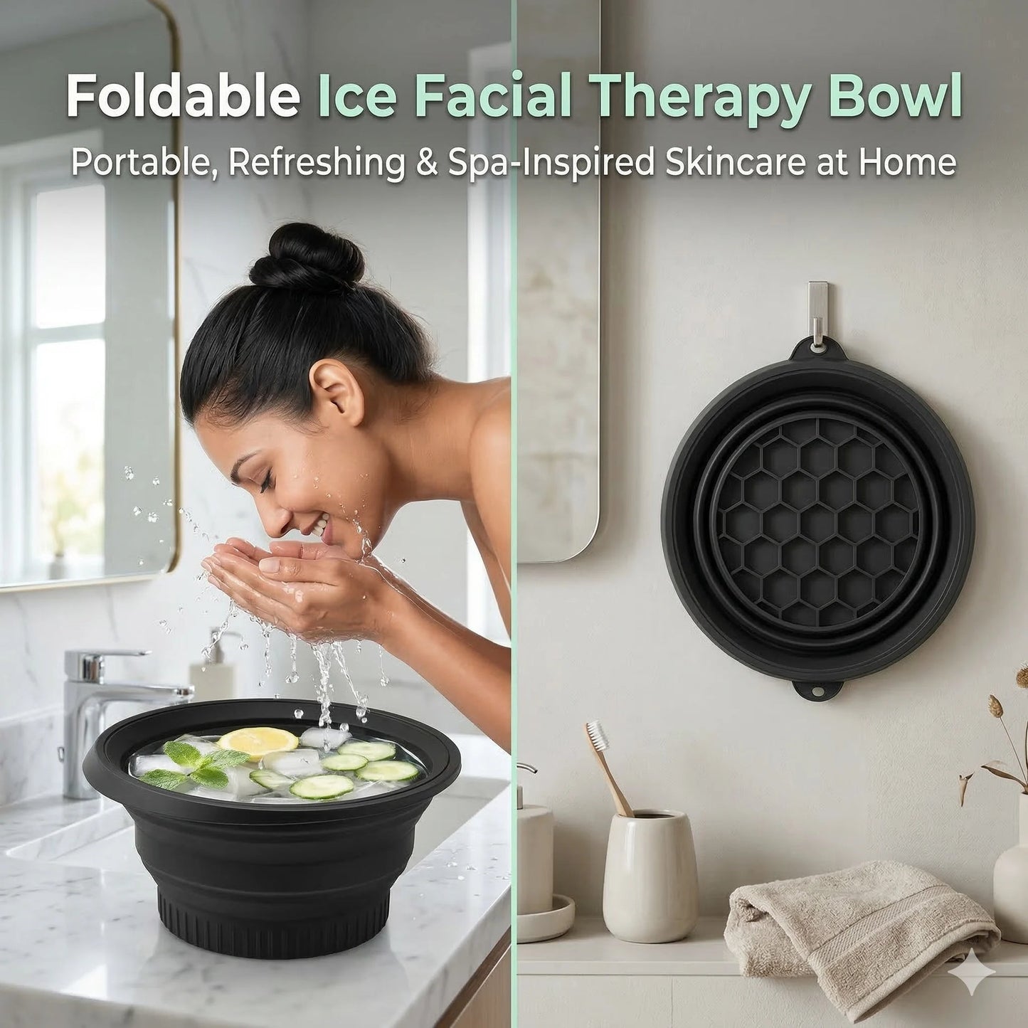 Ice Facial Bowl - Instant Glow, Tight Skin, Reduce Pimples
