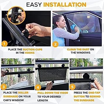 Premium Magnetic Car Curtains (Set of 4)