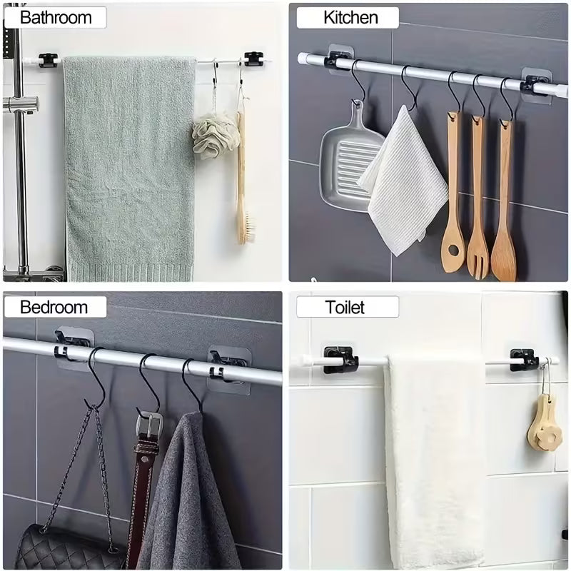 Self Adhesive Rod Clips Hook for Curtains (Pack of 10)