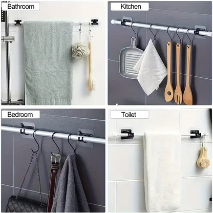 Self Adhesive Rod Clips Hook for Curtains (Pack of 10)