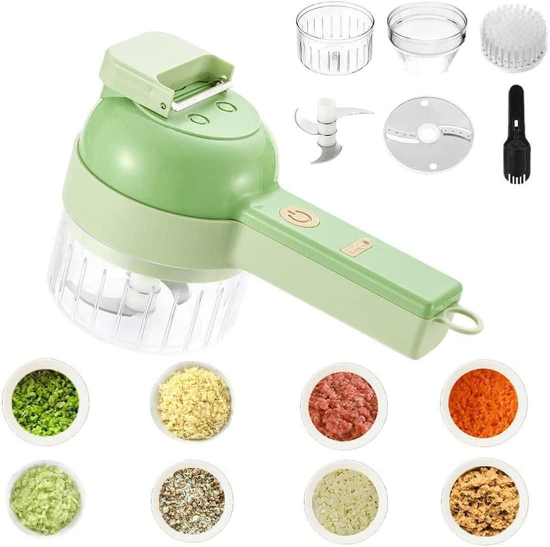 ShopDesi™ 4-in-1 Portable Electric Vegetable Cutter Set