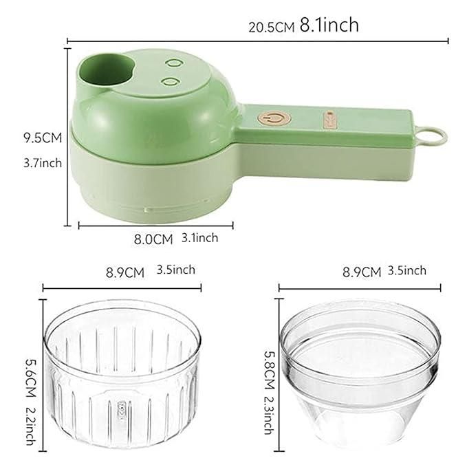 ShopDesi™ 4-in-1 Portable Electric Vegetable Cutter Set