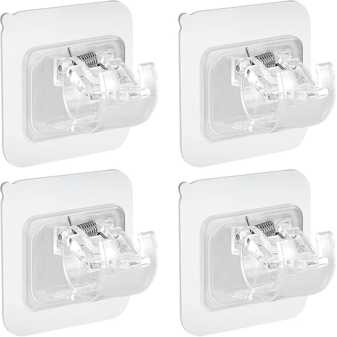 Self Adhesive Rod Clips Hook for Curtains (Pack of 10)