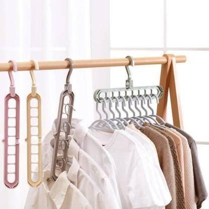 ShopDesi™ Foldable Multi-Hook Hanger ( Pack Of 3)