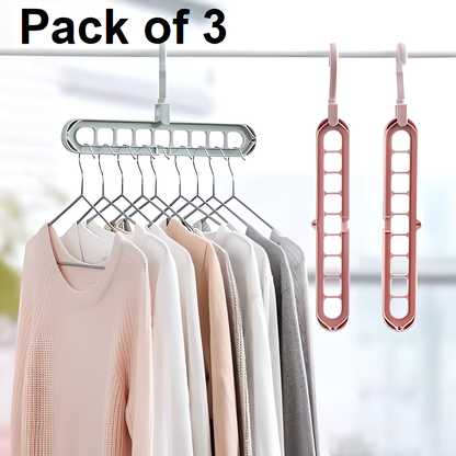 ShopDesi™ Foldable Multi-Hook Hanger ( Pack Of 3)