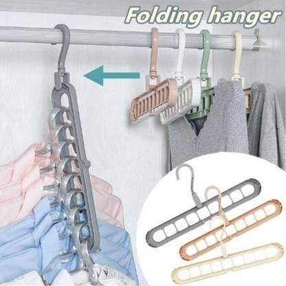 ShopDesi™ Foldable Multi-Hook Hanger ( Pack Of 3)
