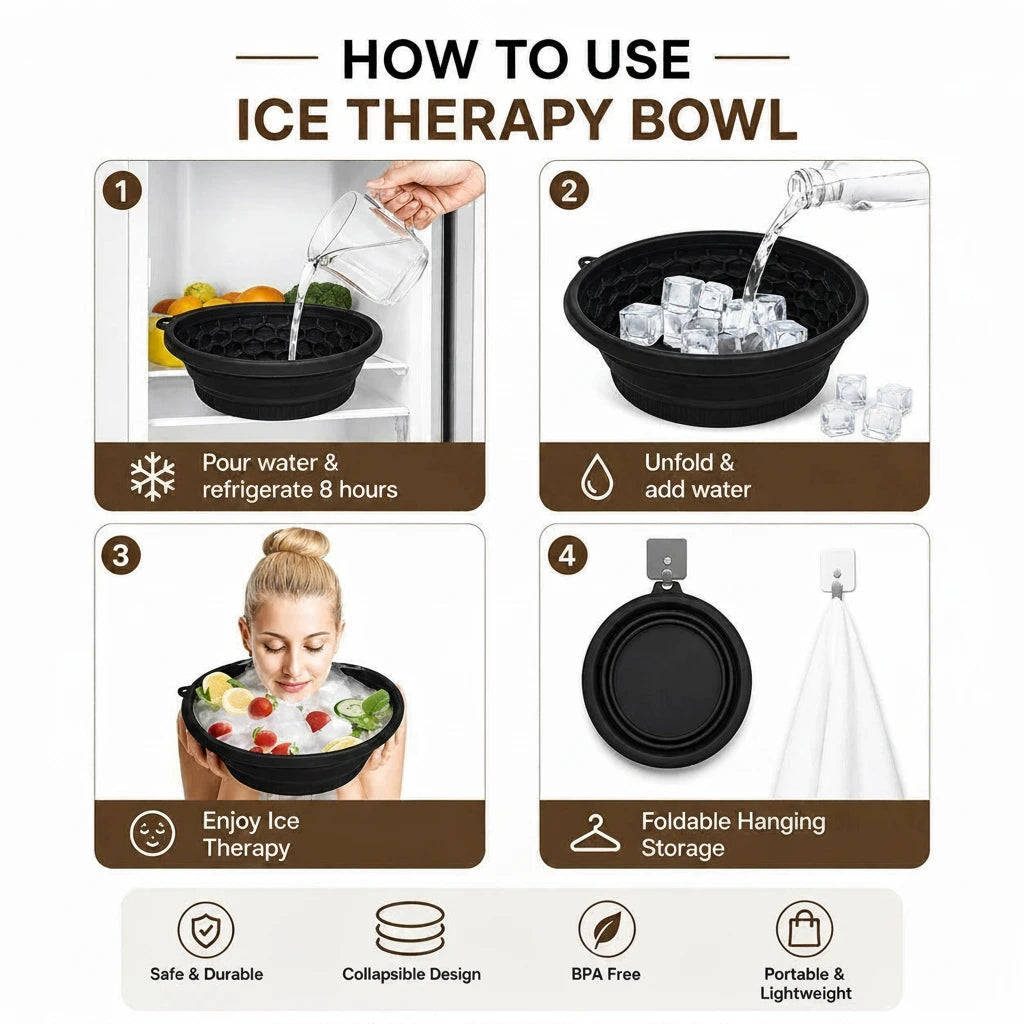 Ice Facial  Bowl - Instant Glow, Tight Skin, Reduce Pimples