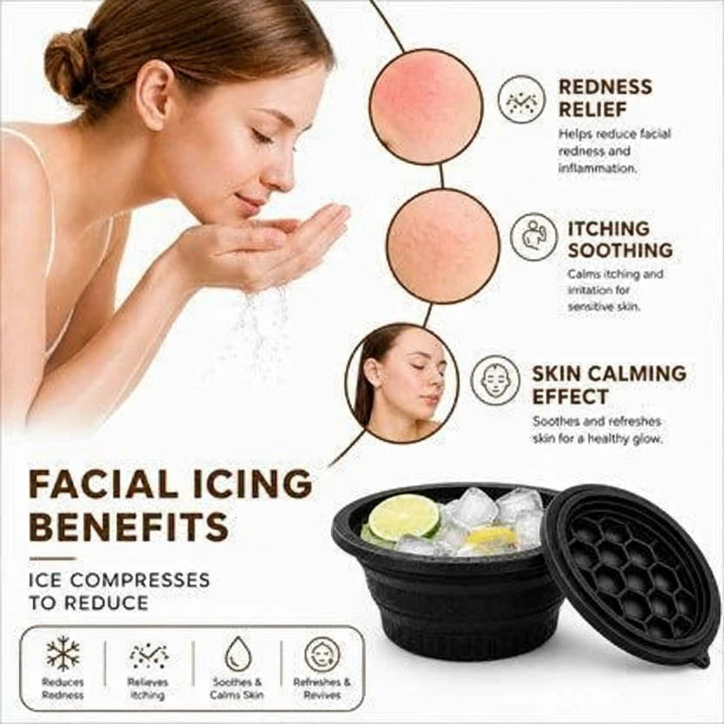 Ice Facial  Bowl - Instant Glow, Tight Skin, Reduce Pimples
