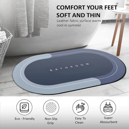 ShopDesi™ Non-Slip Super Absorbent Quick Dry Floor Mat