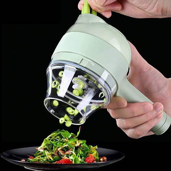 ShopDesi™ 4-in-1 Portable Electric Vegetable Cutter Set