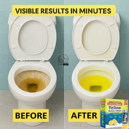 LemonBlast Yellow Bubble Tablets | Odor Eliminator & Blockage Remover