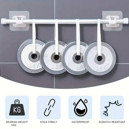 Self Adhesive Rod Clips Hook for Curtains (Pack of 10)