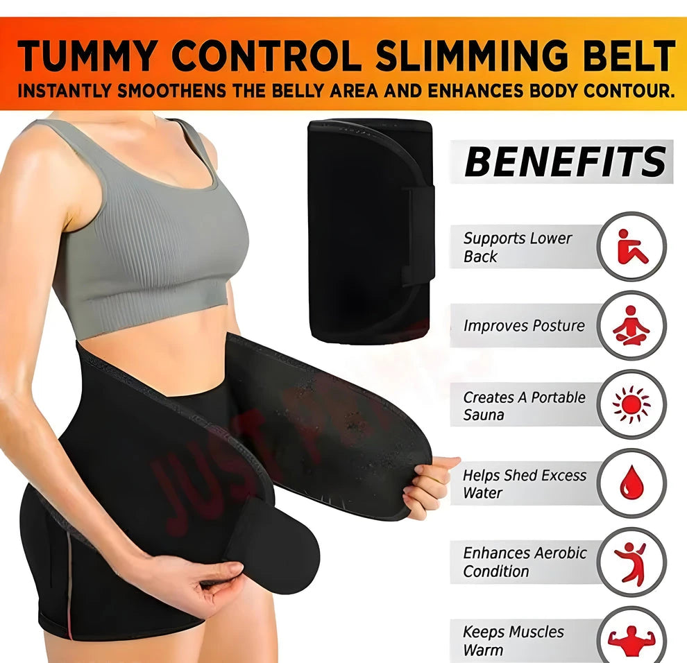 Adjustable Waist Trimmer Belt For Maximum Burn (Unisex)